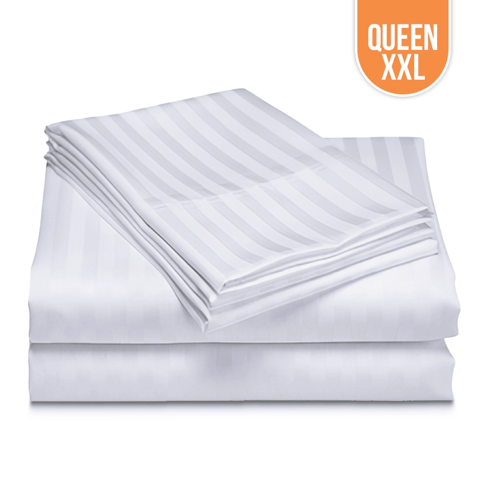 T-250 White Stripe Bed Sheet Queen Flat XXL – 94″x115″ T-250 White Stripe Bed Sheet Queen Flat XXL – 94″x115″