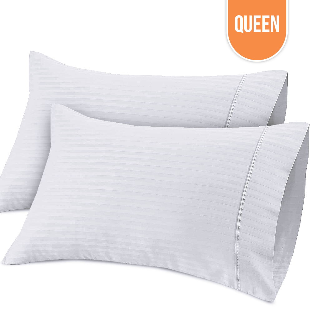T-250 Luxury White Stripe Pillow Case Queen – 42″x40″ T-250 Luxury White Stripe Pillow Case Queen – 42″x40″