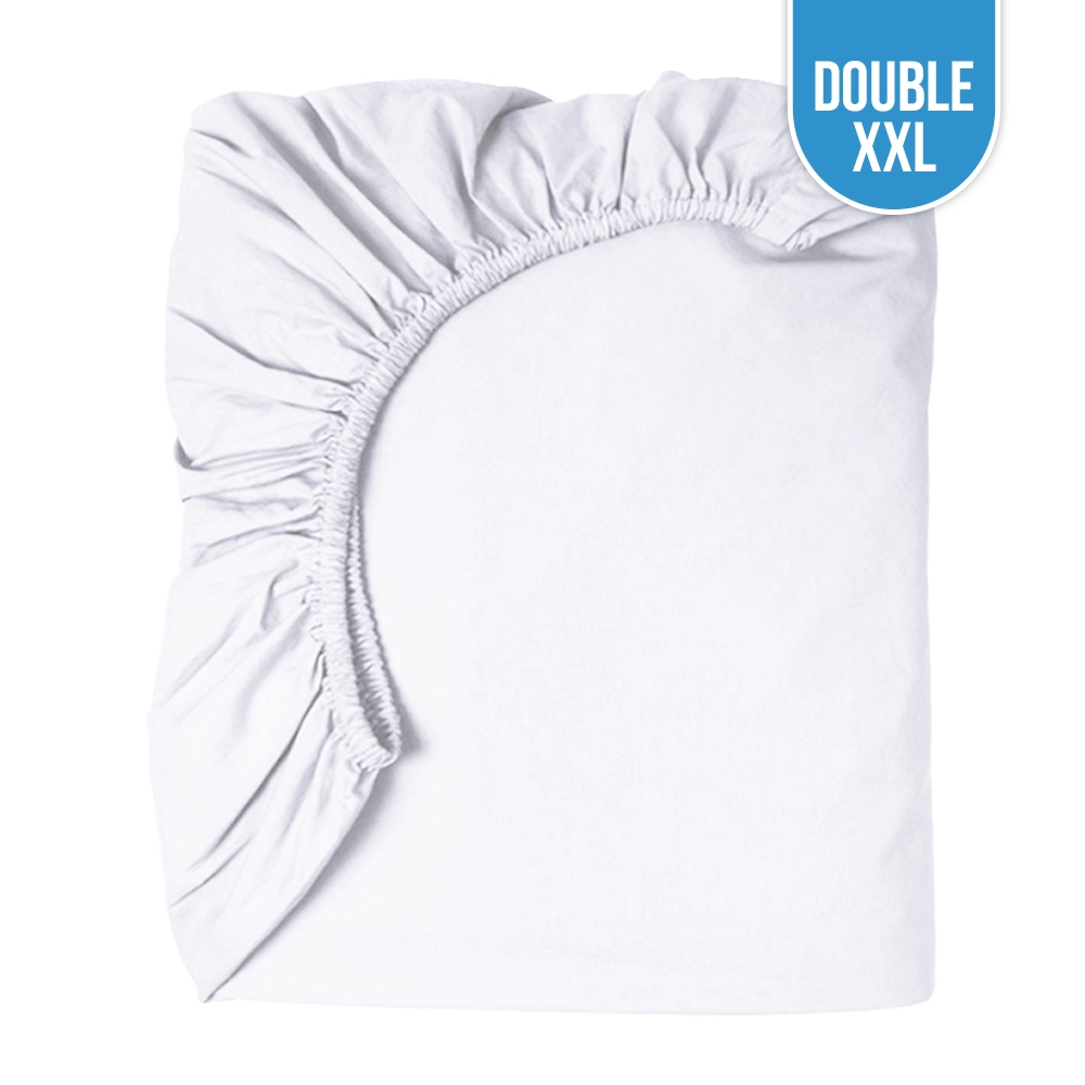 T-250 Luxury White Bed Sheet Double Fitted XXL – 54″x80″x15 T-250 Luxury White Bed Sheet Double Fitted XXL – 54″x80″x15