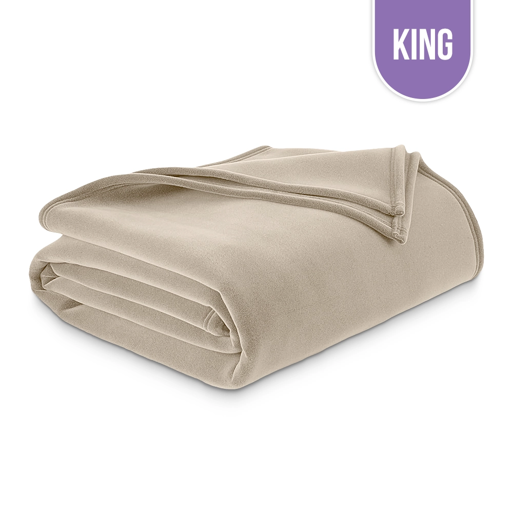 Premium Vellux Blanket King 108"x90" - Tan Premium Vellux Blanket King 108"x90" - Tan