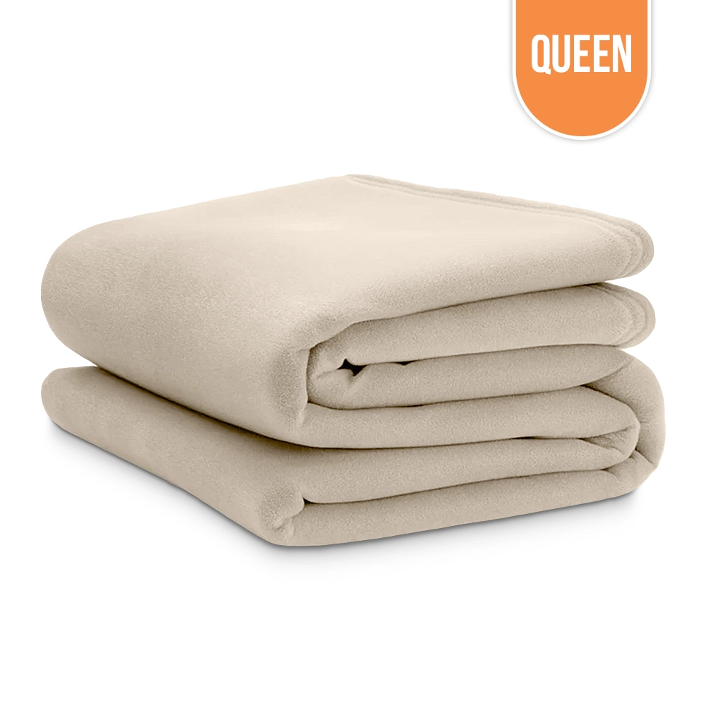 Premium Vellux Blanket Queen 90"x90" - Tan Premium Vellux Blanket Queen 90"x90" - Tan