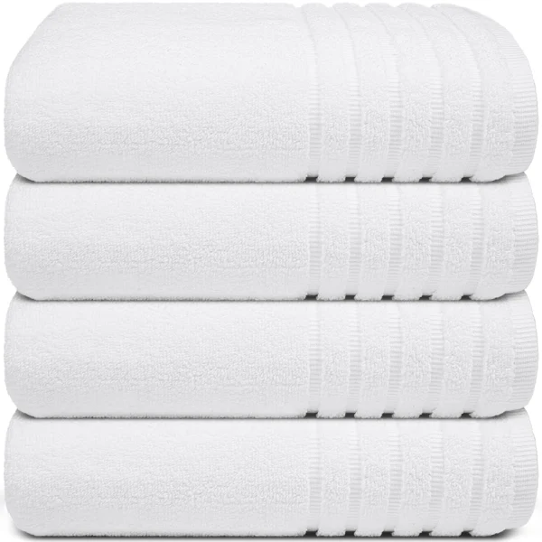 Lush Ultra Luxury Bath Towel – White 27″x54″