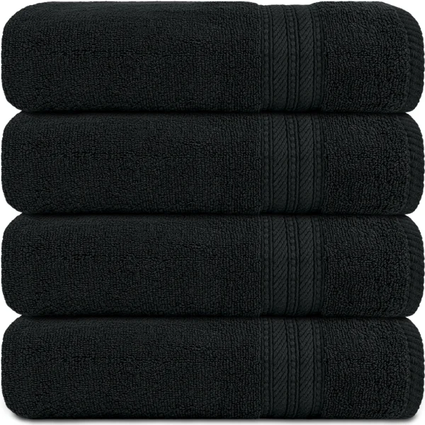 Prestige Luxury Color Bath Towels - Black 26"x52"