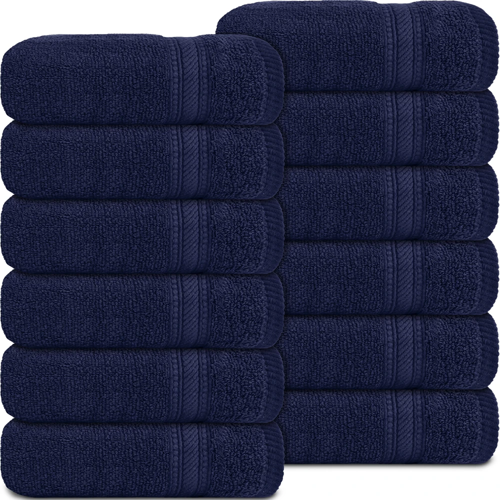 Prestige Luxury Color Face Towels – Navy Blue 12″x12″ Prestige Luxury Color Face Towels – Navy Blue 12″x12″