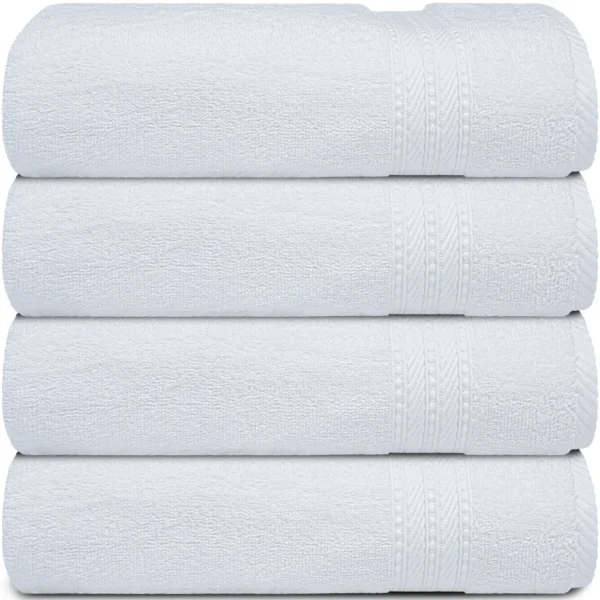 Everest Luxury White Bath Towels 26"x52"