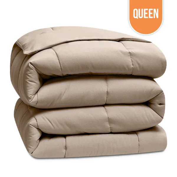 Economy Comforters Queen 90"x90" - Tan
