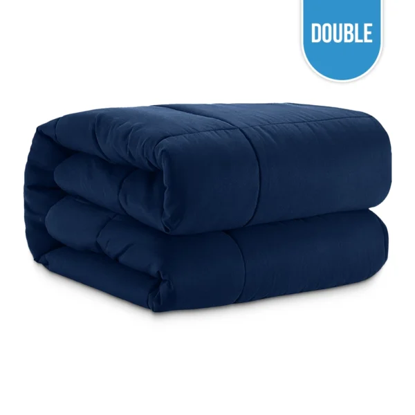Premium Microfiber Comforter Double 80"x90" - Navy Blue