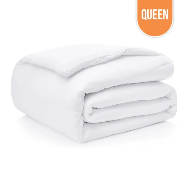 Premium Microfiber Comforter Queen - White 90"x90"