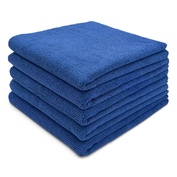 Premium Microfiber Navy Blue Towels - 12"x12"
