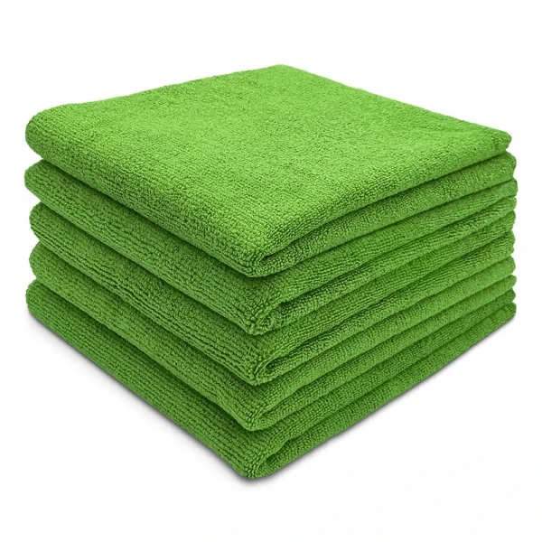 Premium Microfiber Green Towels - 12"x12"