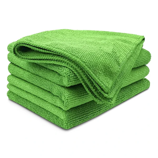 Premium Microfiber Green Towels - 16"x16"