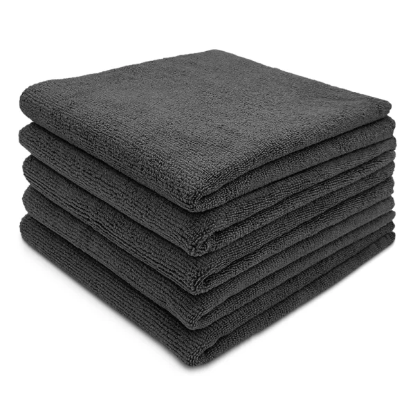 Premium Microfiber Grey Towels - 12"x12"
