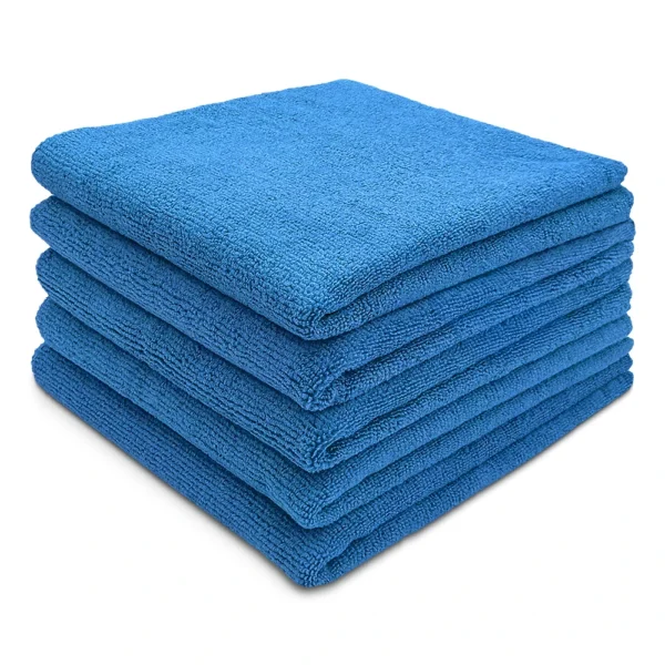 Premium Microfiber Light Blue Towels - 12"x12"